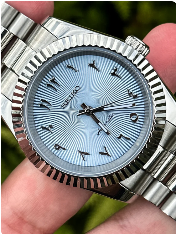 SEIKOJUST - ICE BLUE ARABIC WATCH